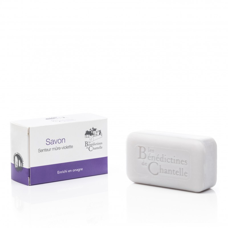 Savon mûre-violette - Enrichi en onagre Savon mûre-violette - Enrichi en onagre