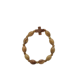 Olive wood rosary bracelet
