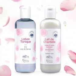 Lot fabriqué à l'Abbaye - Lait hydratant et lotion tonique rafraîchissante