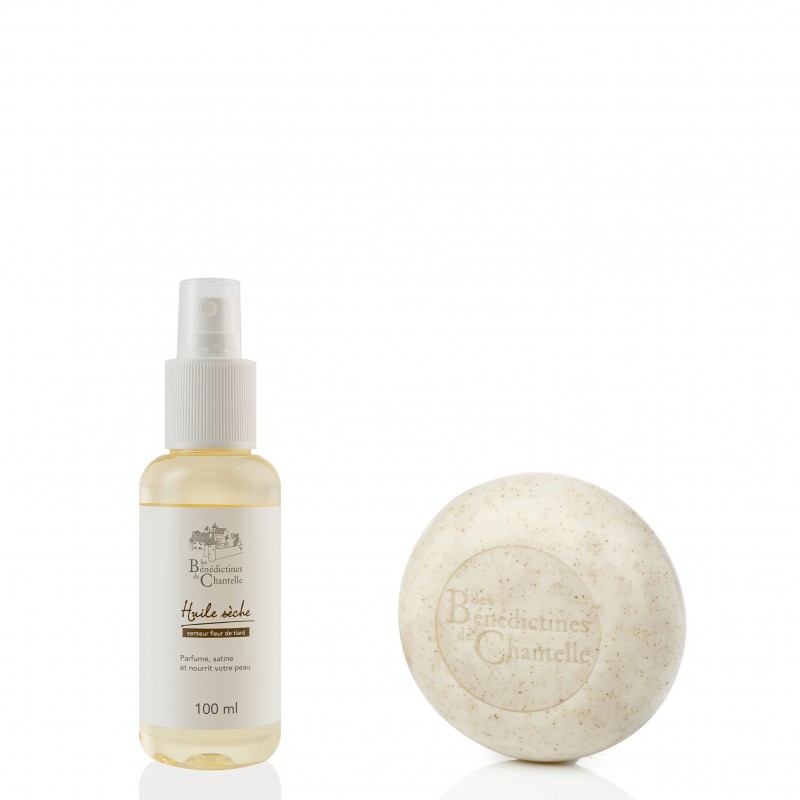 La cosmétique au naturel avec des soins reflets de la Tradition Monastique pour exfolier, nettoyer et hydrater le corps.