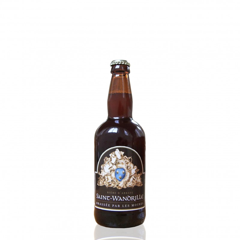 Monastic beer blond or white brewed by the monks of the abbey of Saint Wandrille in Normandy