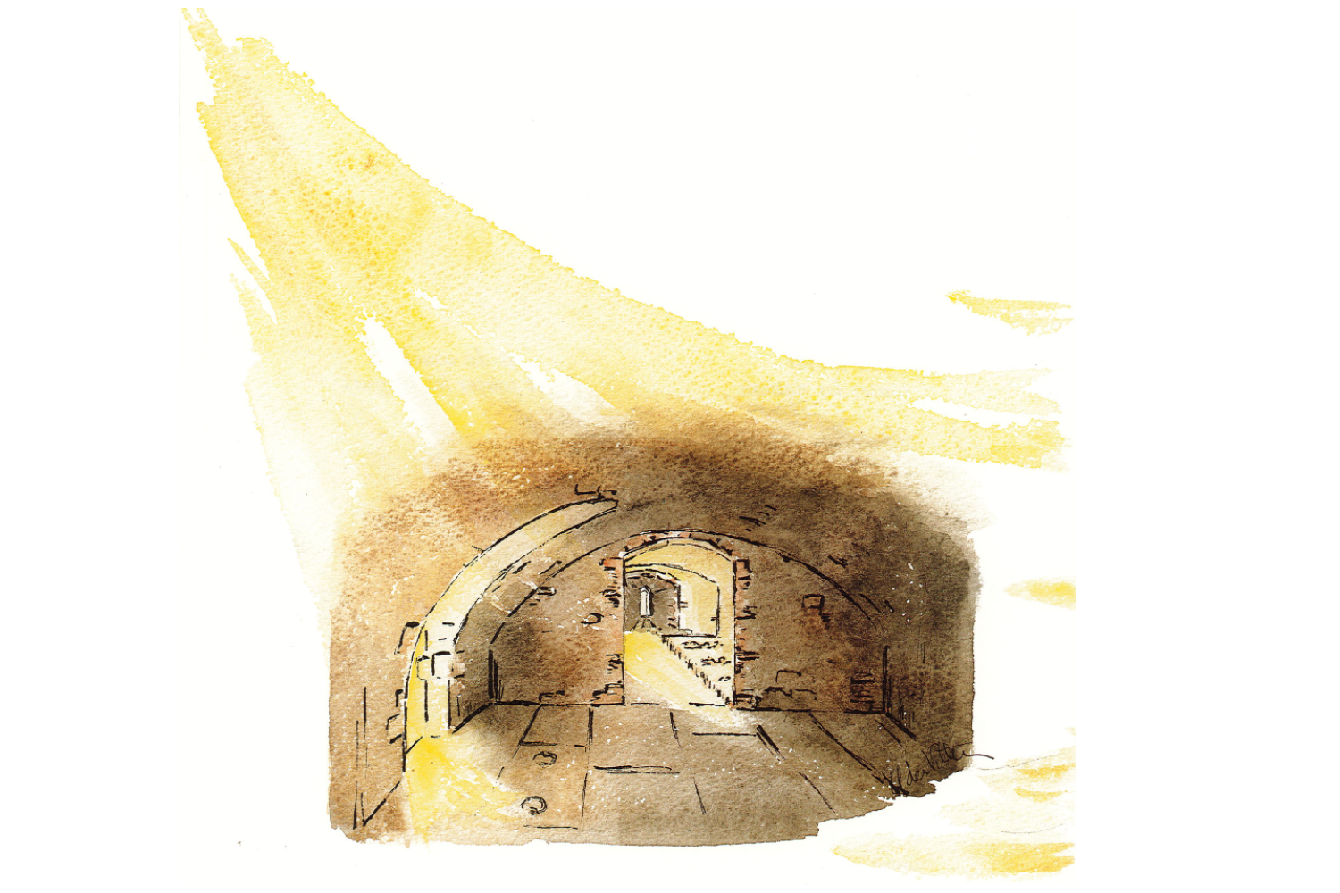 aquarelle caveau lumineux